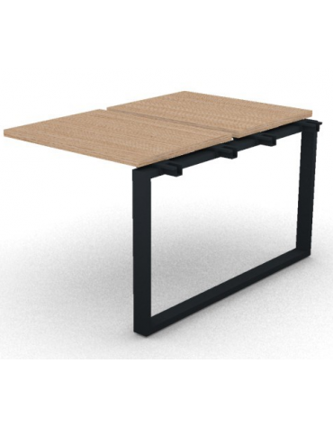 Allungo per benches doppio - piano melaminico spessore mm 30 e gamba ad anello chiuso - Colori a scelta - cm 80x125x74,5h