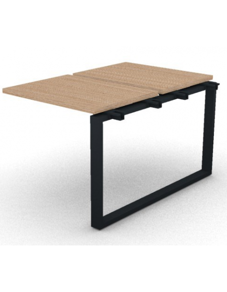 Allungo per benches doppio - piano melaminico spessore mm 30 e gamba ad anello chiuso - Colori a scelta - cm 80x125x74,5h