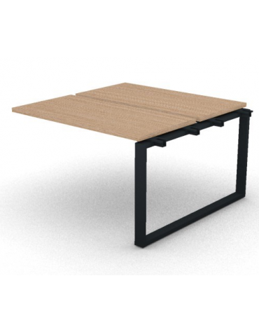 Allungo per benches doppio - piano melaminico spessore mm 30 e gamba ad anello chiuso - Colori a scelta - cm 120x125x74,5h