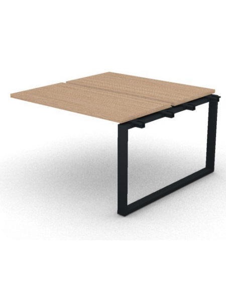 Allungo per benches doppio - piano melaminico spessore mm 30 e gamba ad anello chiuso - Colori a scelta - cm 120x125x74,5h
