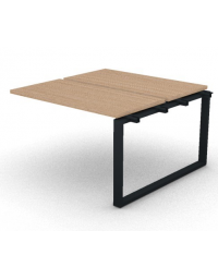 Allungo per benches doppio - piano melaminico spessore mm 30 e gamba ad anello chiuso - Colori a scelta - cm 120x125x74,5h