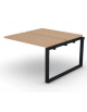 Allungo per benches doppio - piano melaminico spessore mm 30 e gamba ad anello chiuso - Colori a scelta - cm 120x125x74,5h