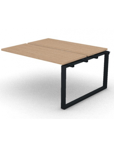 Allungo per benches doppio - piano melaminico spessore mm 30 e gamba ad anello chiuso - Colori a scelta - cm 140x125x74,5h