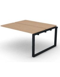 Allungo per benches doppio - piano melaminico spessore mm 30 e gamba ad anello chiuso - Colori a scelta - cm 140x125x74,5h