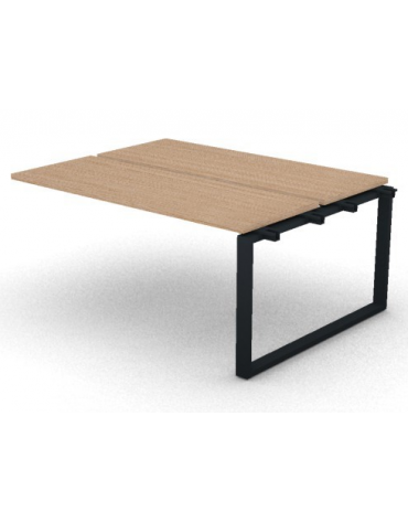 Allungo per benches doppio - piano melaminico spessore mm 30 e gamba ad anello chiuso - Colori a scelta - cm 160x125x74,5h