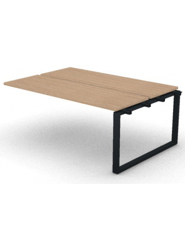 Allungo per benches doppio - piano melaminico spessore mm 30 e gamba ad anello chiuso - Colori a scelta - cm 180x125x74,5h