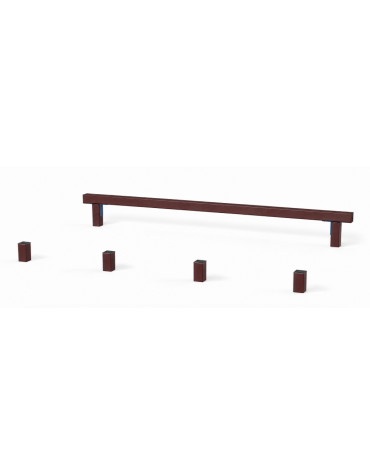 Attrezzatura di equilibrio e slalom con pali in plastica riciclata - cm 305x170x22h