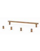 Attrezzatura di equilibrio e slalom con pali in legno di pino termotrattato - cm 305x170x22h