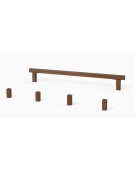 Attrezzatura di equilibrio e slalom con pali in alluminio rifinito in legno light - cm 305x170x22h