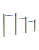 Barre trazioni per esercizi ginnici con pali in alluminio e tubi in acciaio - cm 309x9x162h
