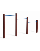 Barre trazioni per esercizi fitness con pali in plastica riciclata e tubi in acciaio - cm 309x9x162h