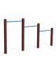 Barre trazioni per esercizi fitness con pali in plastica riciclata e tubi in acciaio - cm 309x9x162h