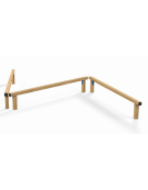 Tripla asse di equilibrio per esercizi ginnici con pali in legno di pino termotrattato - cm 490x330x49h