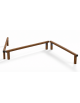 Tripla asse di equilibrio per esercizi ginnici con pali in alluminio rifinito in legno light - cm 490x330x49h