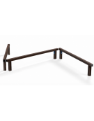 Tripla asse di equilibrio per esercizi ginnici con pali in alluminio rifinito in legno dark - cm 490x330x49h