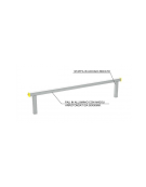 Asse per esercizi di camminamento in equilibrio con pali in alluminio - cm 302x9x54h