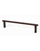 Asse per esercizi di camminamento in equilibrio con pali in alluminio rifinito in legno dark - cm 302x9x54h