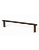 Asse per esercizi di camminamento in equilibrio con pali in alluminio rifinito in legno dark - cm 302x9x54h