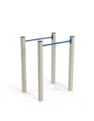 Parallele per esercizi  ginnici con pali in legno lamellare e calotta in plastica - cm 110x80x142h
