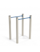 Parallele per esercizi  ginnici con pali in alluminio e tubi in acciaio - cm 109x79x142h