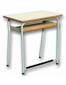 Banco monoposto con poggiapiedi e sottopiano in faggio pressocurvato - STRUTTURA Ø mm.28 - CM 70X50X59H - GRANDEZZA 3