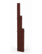 Attrezzatura per esercizi stretching con pali in plastica riciclata di diverse altezze - cm 27x9x202h
