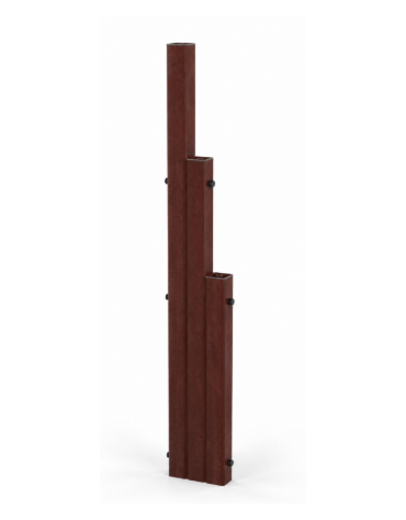 Attrezzatura per esercizi stretching con pali in plastica riciclata di diverse altezze - cm 27x9x202h