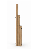 Attrezzatura per esercizi stretching con pali in legno di pino termotrattato di diverse altezze - cm 27x9x202h
