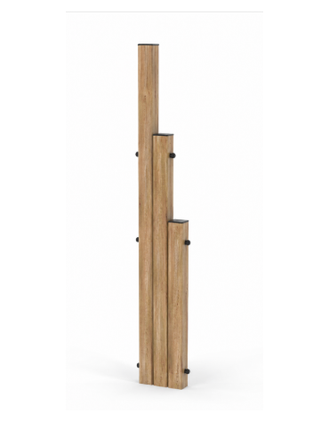 Attrezzatura per esercizi stretching con pali in legno di pino termotrattato di diverse altezze - cm 27x9x202h