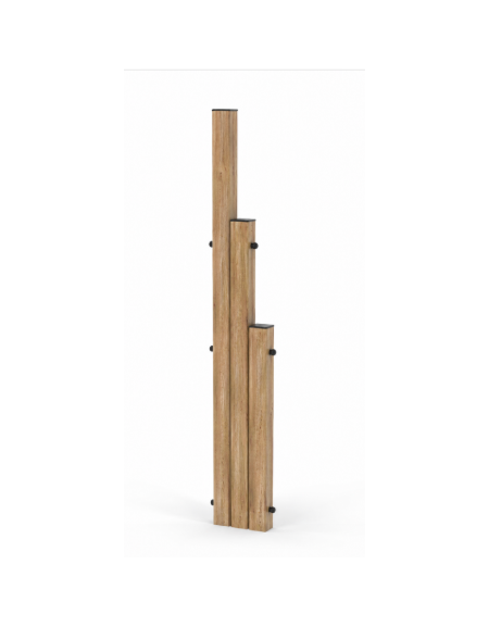 Attrezzatura per esercizi stretching con pali in legno di pino termotrattato di diverse altezze - cm 27x9x202h