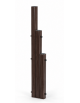 Attrezzatura per esercizi stretching con pali in alluminio rifinito in legno dark di diverse altezze - cm 27x9x202h