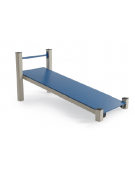 Panca inclinata per esercizi addominali con pali in alluminio e pianale in HDPE - cm 90x198x91h