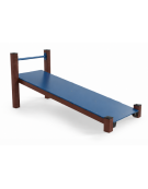 Panca inclinata per esercizi addominali con pali in plastica riciclata e pianale in HDPE - cm 90x198x91h