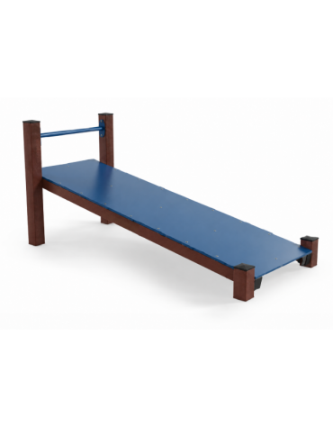 Panca inclinata per esercizi addominali con pali in plastica riciclata e pianale in HDPE - cm 90x198x91h
