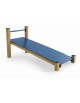 Panca inclinata per esercizi addominali con pali in legno termotrattato e pianale in HDPE - cm 90x198x91h