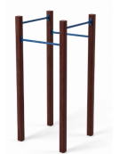 Attrezzo per sollevamento sulle braccia con pali in plastica riciclata e tubi in acciaio - cm 109x109x252h