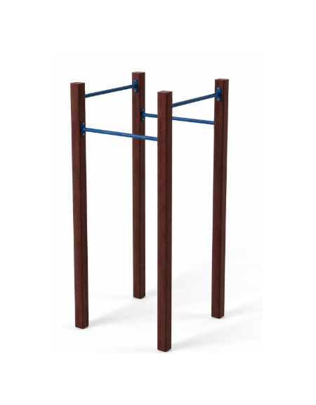 Attrezzo per sollevamento sulle braccia con pali in plastica riciclata e tubi in acciaio - cm 109x109x252h