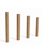 Pali per salti realizzati in legno di pino termotrattato a diverse altezze - cm 159x9x110h