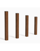 Pali per salti realizzati in alluminio rifinito in legno light a diverse altezze - cm 159x9x110h