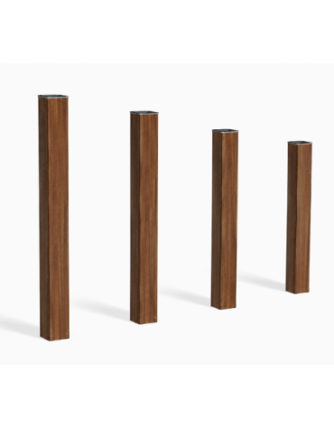 Pali per salti realizzati in alluminio rifinito in legno light a diverse altezze - cm 159x9x110h