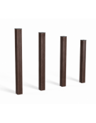 Pali per salti realizzati in alluminio rifinito in legno dark a diverse altezze - cm 159x9x110h