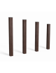 Pali per salti realizzati in alluminio rifinito in legno dark a diverse altezze - cm 159x9x110h