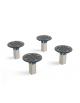 Elementi di equilibrio in alluminio con elemento circolare in HDPE - cm 90x90x28h
