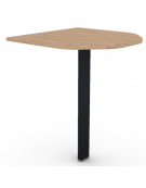 Terminale per scrivania profondità cm 60, piano in melaminico spessore mm 18 e gamba autoportante - cm 60x60x73,5h
