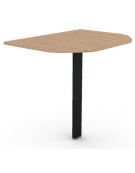 Terminale per scrivania profondità cm 80, piano in melaminico spessore mm 18 e gamba autoportante - cm 60x80x73,5h
