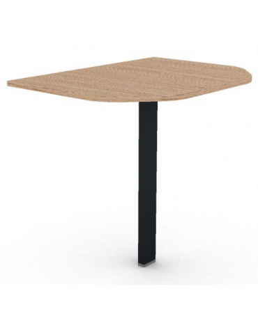 Terminale per scrivania profondità cm 80, piano in melaminico spessore mm 18 e gamba autoportante - cm 60x80x73,5h