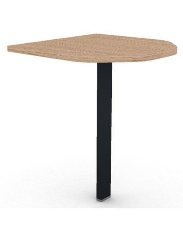 Terminale per scrivania profondità cm 60, piano in melaminico spessore mm 25 e gamba autoportante - cm 60x60x74h