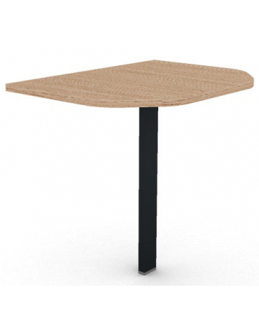 Terminale per scrivania profondità cm 80, piano in melaminico spessore mm 25 e gamba autoportante - cm 60x80x74h