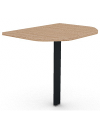 Terminale per scrivania profondit&agrave; cm 80, piano in melaminico spessore mm 25 e gamba autoportante - cm 60x80x74h