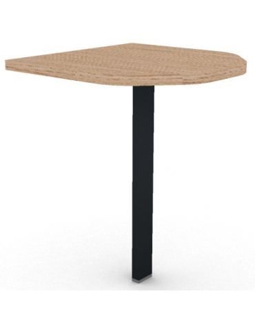 Terminale per scrivania profondità cm 60, piano in melaminico spessore mm 30 e gamba autoportante - cm 60x60x74,5h